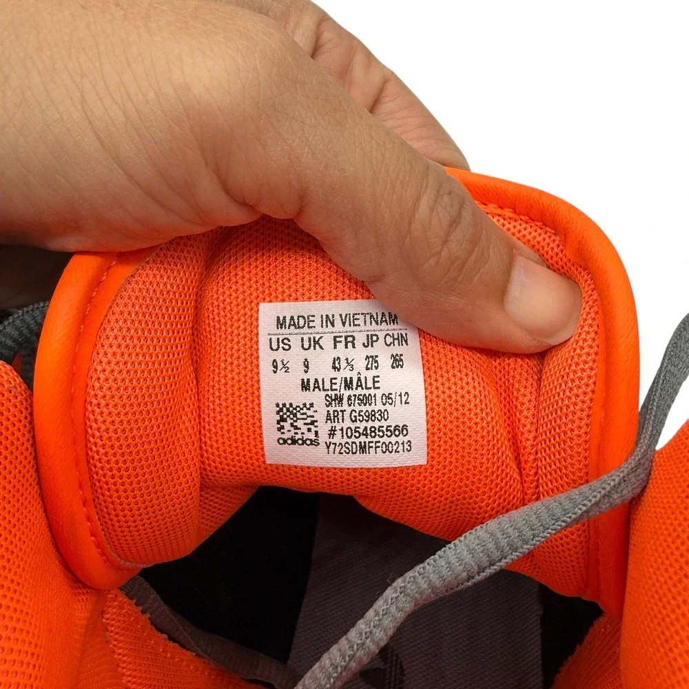 Adidas Originals Roundhouse Mid Gray Orange Black‎ Mens Sneakers Size 9.5